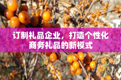 订制礼品企业，打造个性化商务礼品的新模式