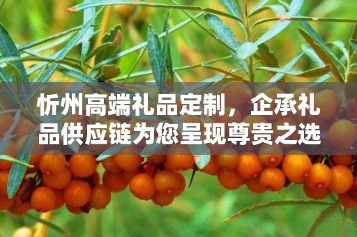 忻州高端礼品定制，企承礼品供应链为您呈现尊贵之选