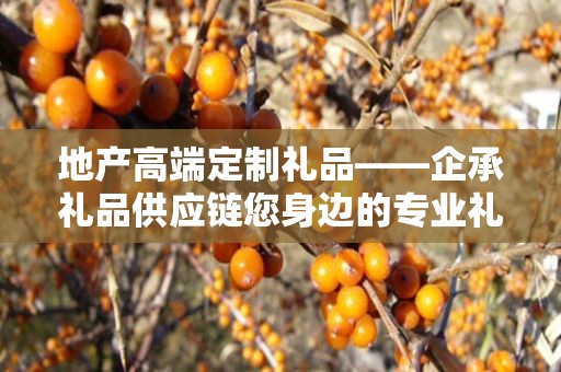 地产高端定制礼品——企承礼品供应链您身边的专业礼品定制公司